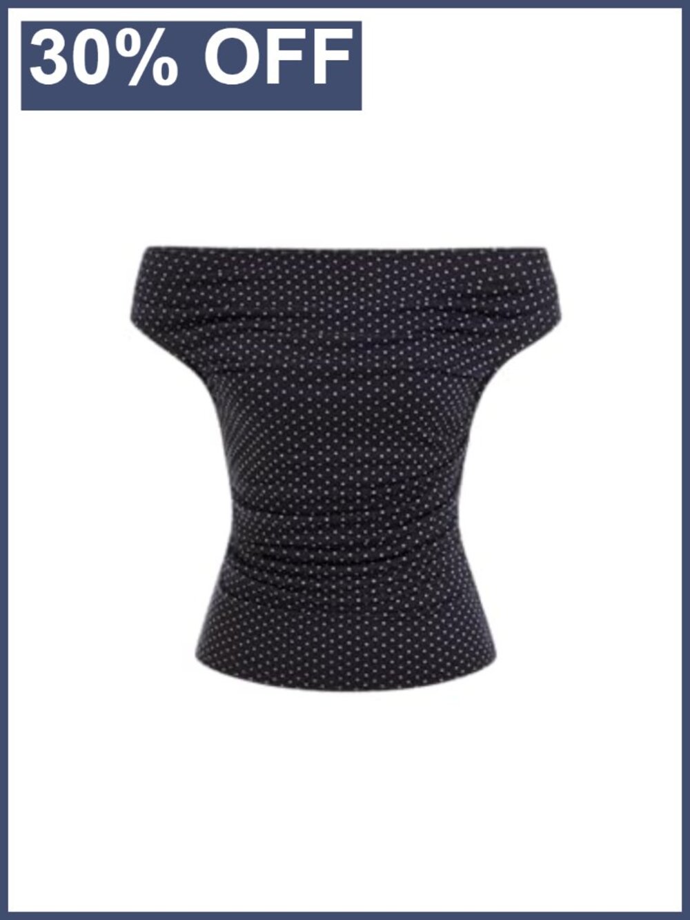 CIDER Polka Dot Boat Neck Ruched Crop Tank Top Summer Y2K